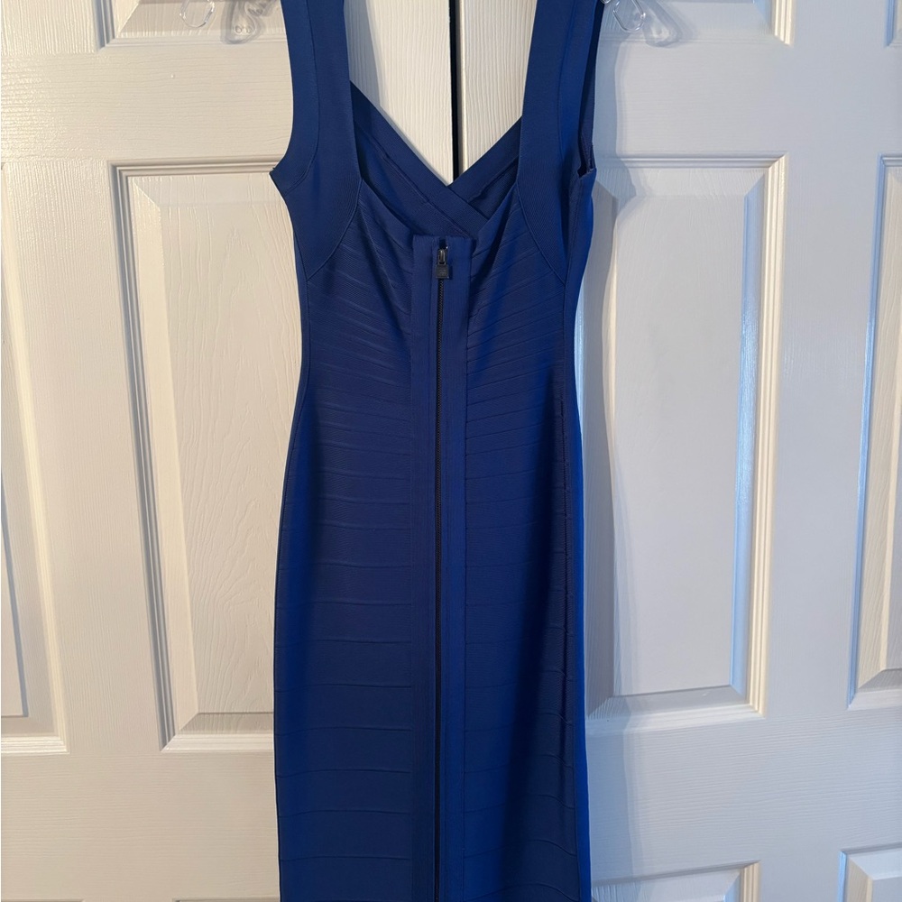 Herve leger  Royal Blue Midi Dress - Picture 2 of 3